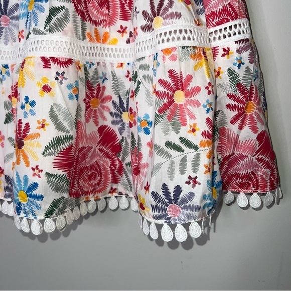 Moodie Tiered Floral Mini Flare Skirt - Picture 3 of 7